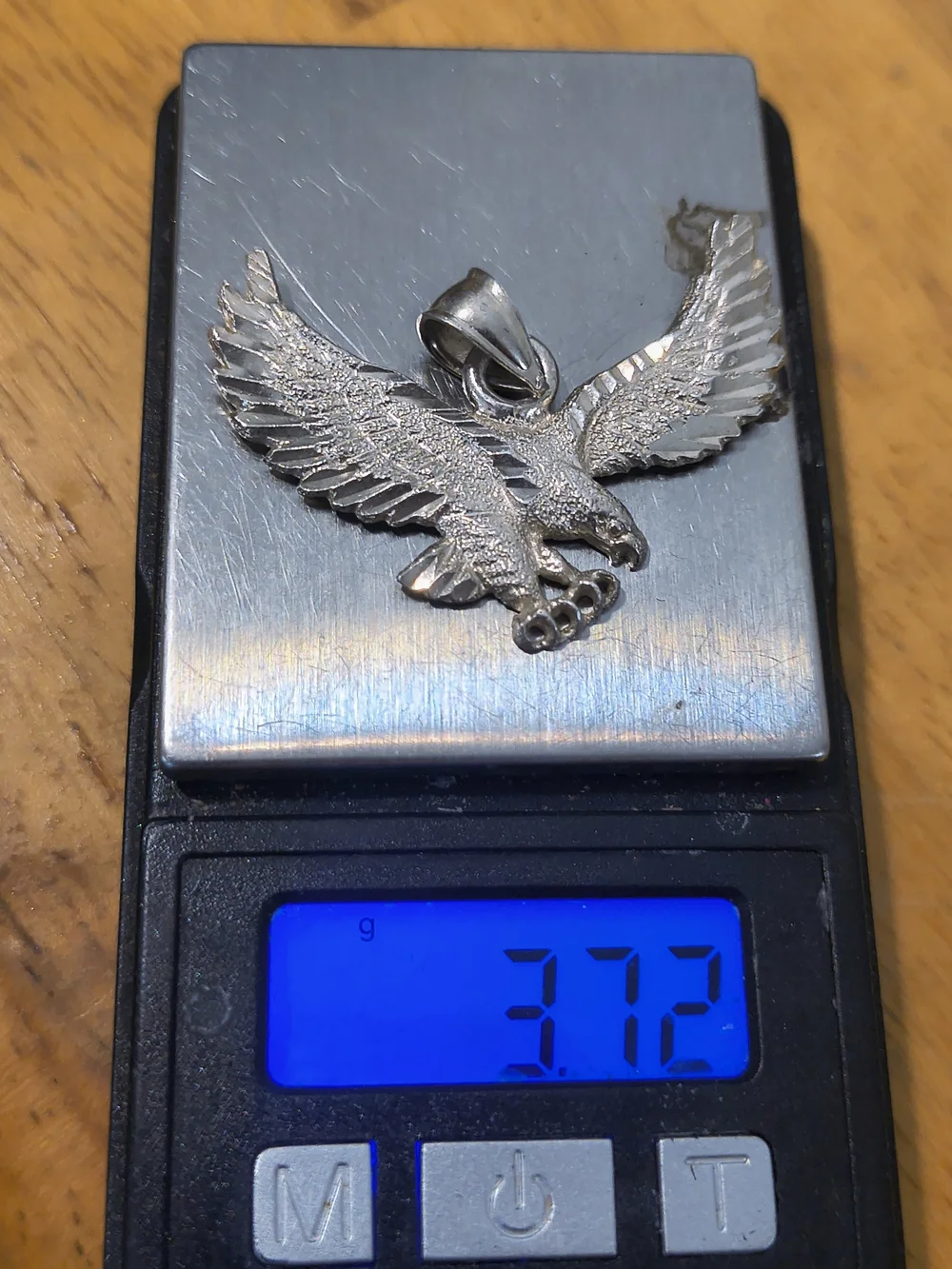 Vintage 925 Sterling Silver Eagle Pendant Necklace Charm – Detailed Flying Eagle